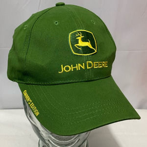 John Deere Hat Green Adjustable New Modern Deer Logo Owners Edition